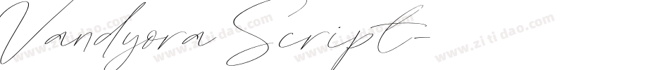 Vandyora Script字体转换